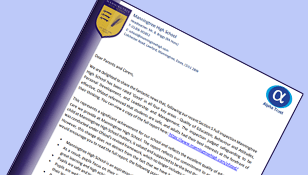 Letter from Headteacher