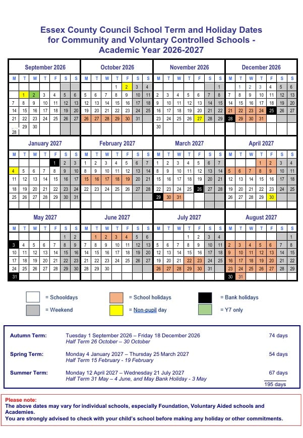 2021/2022 Term Dates